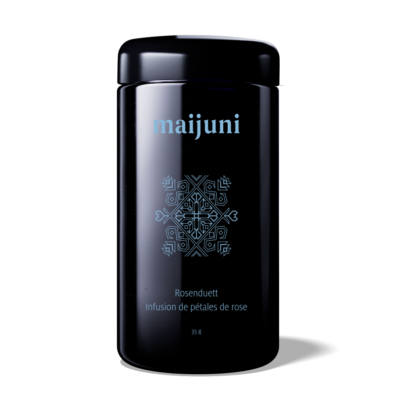 Tee Rosenduett aus weißer Albarose und Damaszenerrose