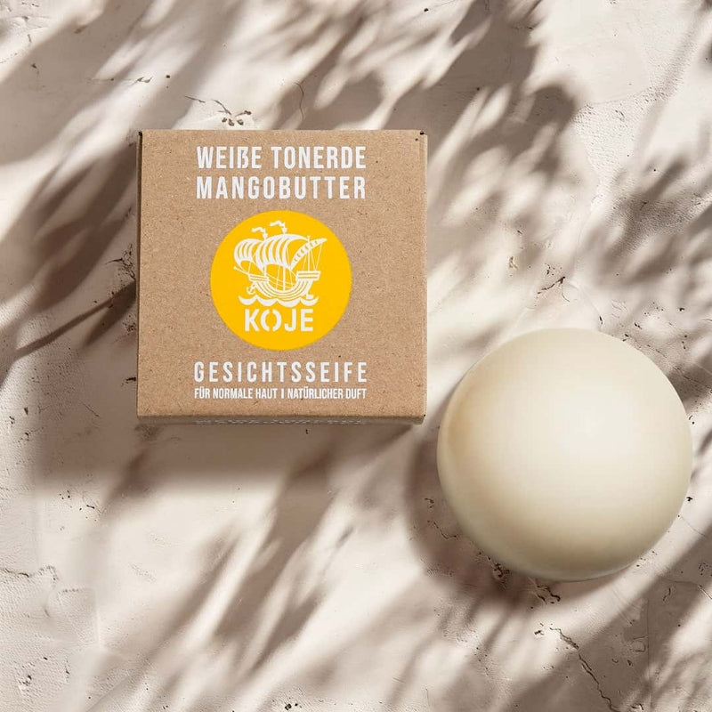 Mineralische Gesichtsseife weiße Tonerde und Mangobutter