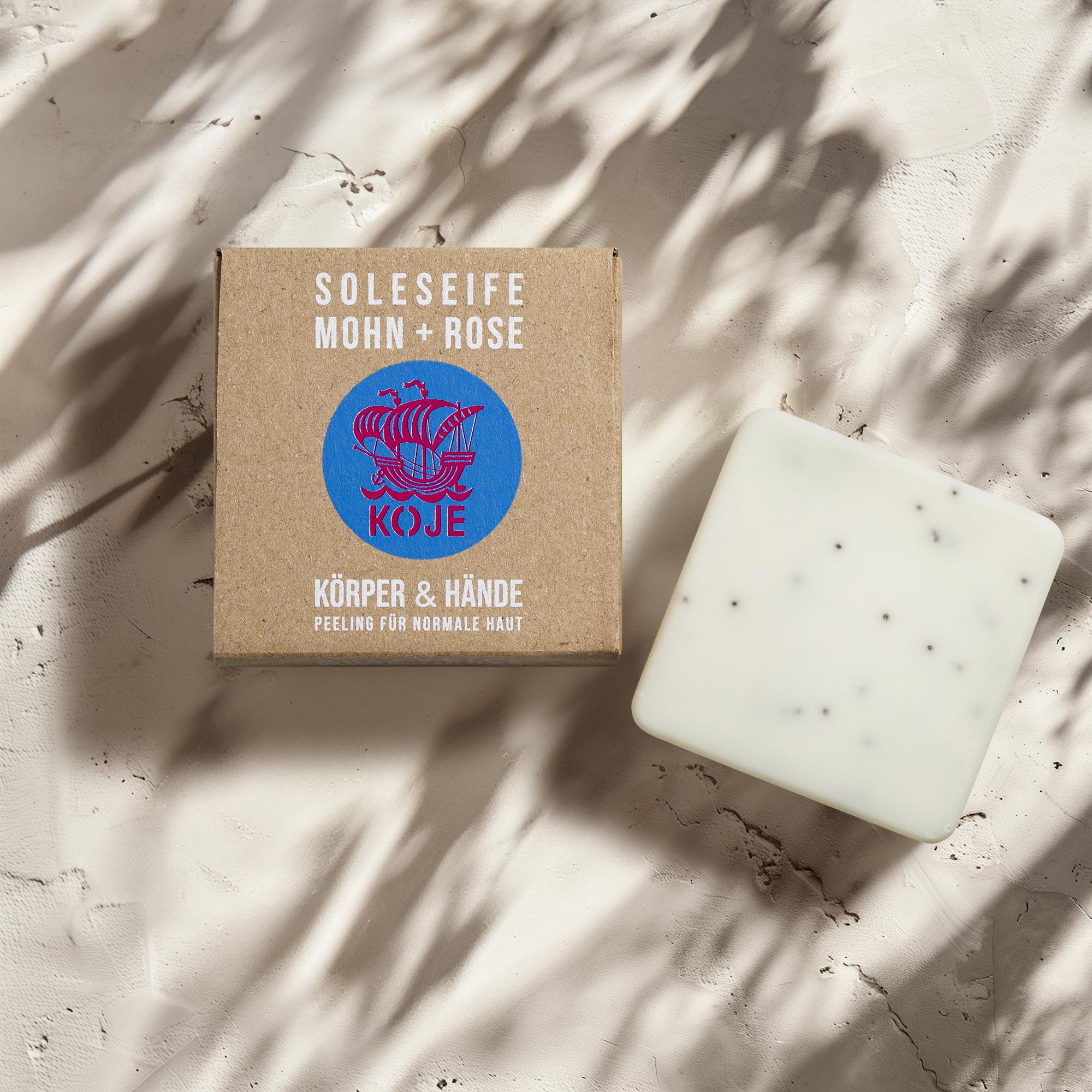 Mineralische Seife Rose und Mohn